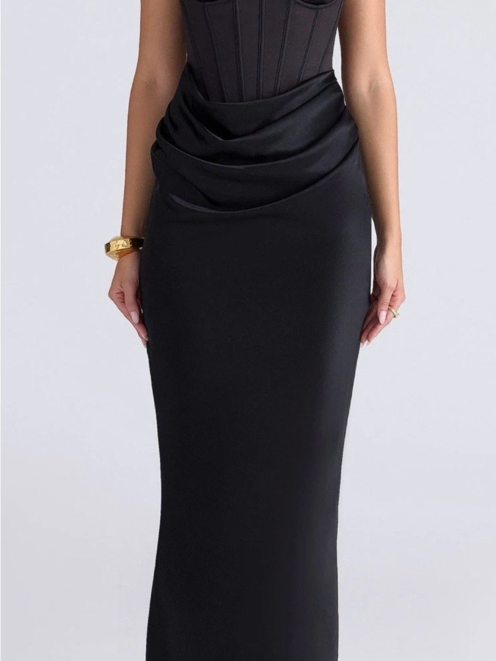 House Of CB Valentina Corset Satin Gown Size Small